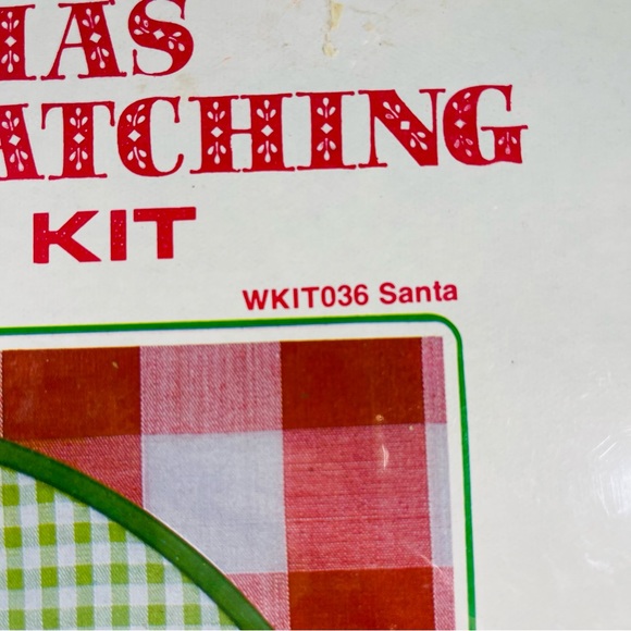 Christmas Chicken Scratch embroidery kit 1983 Santa Claus holiday VINTAGE Wang's - Picture 2 of 8